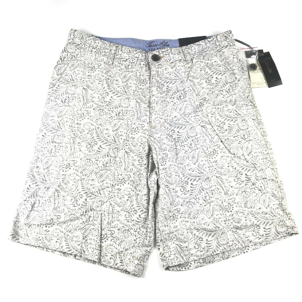 SOLD - Tasso Elba Island Shorts Floral Waist 30